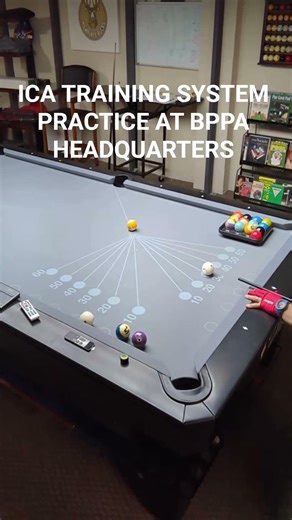 ICA TRAINING SYSTEM PRACTICE AT BPPA HEADQUARTERS #8ballpool #billiards #ball #training #practice