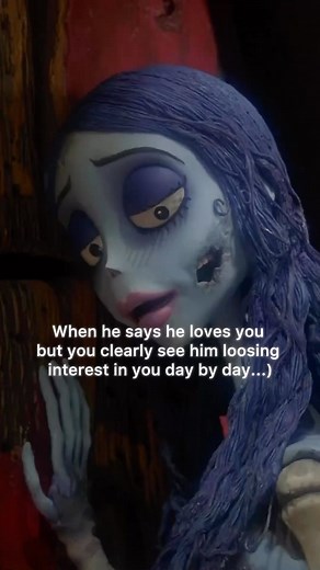 Emily and Victor 🦋 - Corpse Bride Movie on Instagram: "When he says he loves you but you clearly see him loosing interest in you day by day...)"