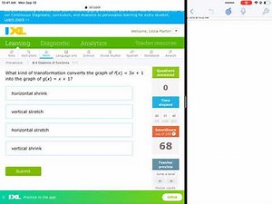 IXL Precalculus B.4 Dilations of functions