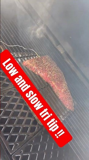 Tri-tip low and slow on the ‪@PitBossGrills‬ #bbq #bbqmeat #smokegrill #tritip #smokedbbq #smokedmeat