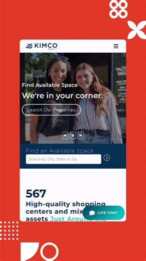 Kimco Realty Corp. on Instagram: "Whether you're a broker looking to close more deals in 2026, or a small business owner looking to make your dream of opening a storefront a reality, Kimco has made it easier than ever to find the right space in the right location. From 2nd gen spaces tailored for uses like restaurant, medical and beauty, to office space, pad sites and beyond, Kimco's user-friendly website makes it easy to find exactly what you're looking for. . . . #CommercialRealEstate #REIT"