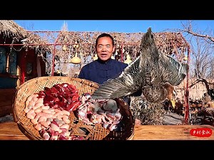 Tender Stewed DUCK and Juicy CHICKEN GIBLETS Cooked in a GIANT WOK | Uncle Rural Gourmet