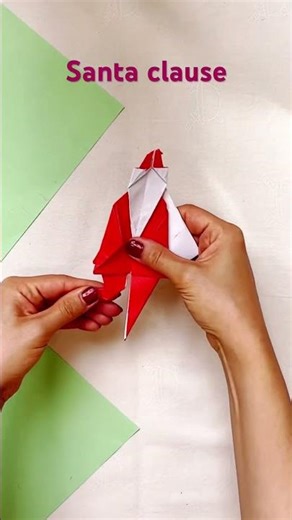 Easy Origami Santa Claus 🎅 | 1-Minute Christmas Craft #shorts #diy #christmas #santaclaus #origami