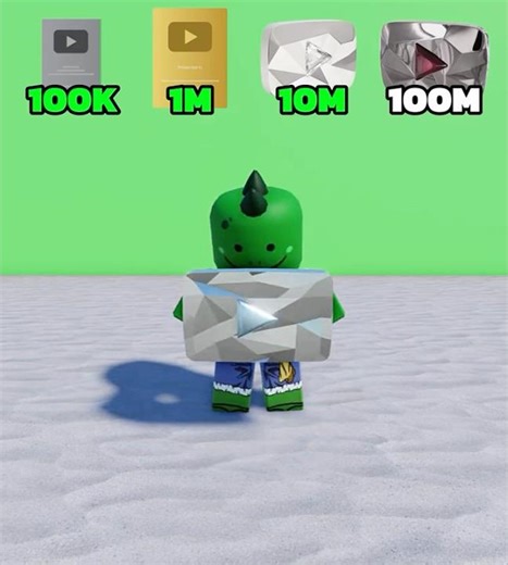 Every YouTube Play Button I Have🥰🍀 #roblox