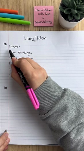 The verb “to think” in Italian 🇮🇹 . . . . . #italianforbeginners #italianforforeigners #italian101 #learnitalian #italianlesson #italianstudent #italianoperstranieri #italiangrammar #italianverbs #italianvocabulary #italiantutor #italianteacher #italianamericanpodcast #italianoparaprincipiantes #italianoparabrasileiros #italianoparahispanohablantes #italianoparaespañoles #italianoparaextrantjeros #fyp #foryou