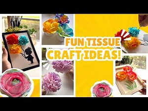 5 Viral Tissue Paper Craft Ideas You’ll Want to Try! ✂️✨ Easy & Beautiful DIYs #tissuepaperflower