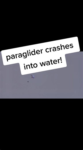 Paraglider Fail! Full Frontal Crash into Water