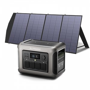 ALLPOWERS 1600W 1056Wh LiFePO4 Solar Generator with 200W Foldable Solar Panel for Camping Backup RV