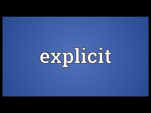 Explicit Meaning