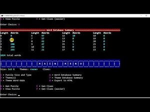 Crossword Puzzle Generator Project
