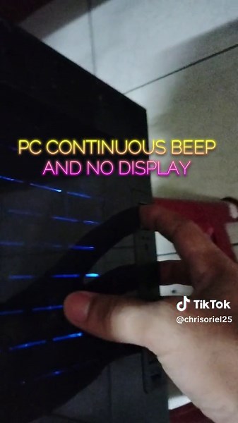 PC CONTINOUS BEEP SOUND AND NO DISPLAY ( GRAPHICS CARD & MEMORY FAILURE ) #computertechnician #computertech #computerscience #computer #computertips #computerrepair