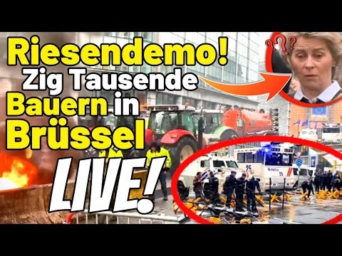 LIVE ❗️ 🚜 DEMO Tausende wütende BAUERN in Brüssel 💪 Proteste gegen Mercosur I Landwirte eskalieren 2
