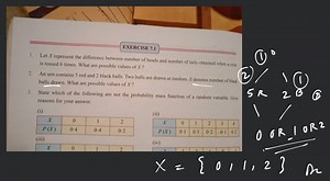 EXERCISE 7.11. Let X represent the difference between number o... | Filo