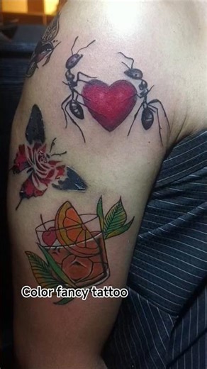Fancy tattoo#Colorful tattoo#pyinoolwin #Artist