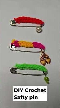 DIY Crochet Safety Pin Brooch | Easy Step-by-Step Tutorial (Prada Inspired)( #diy #prada #crochet