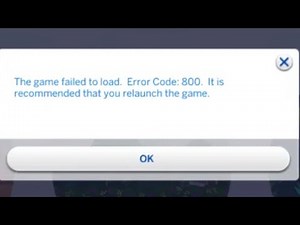 How To Resolve The Sims Error Code 800?