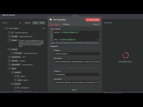 email classification workflow in n8n(cont.)