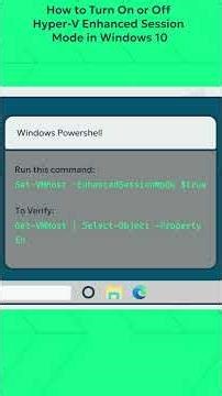 How to Turn On or Off Hyper-V Enhanced Session Mode in Windows