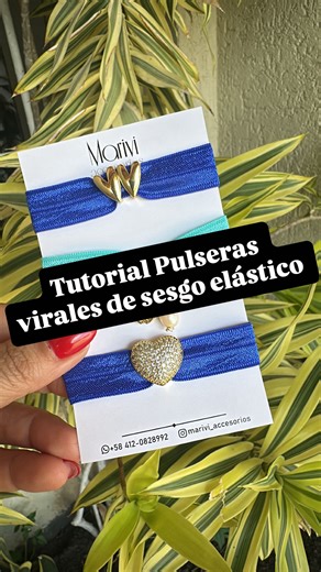 Marivi accesorios | Accesorios | Tutoriales on Instagram: "Nuevo año, nuevo tutorial! ✨ Empezamos el año con este pequeño y súper fácil tutorial de pulseras de sesgo elástico para que practiquen y se relajen un poco en casa✨ Necesitamos: - 25 cm de sesgo elástico. - Dije pasador de tu preferencia. - tijera y yesquero. Las quiero ❤️ #tutorial #bisuteria #viralvideos #accessories #accesorios"