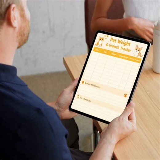 Pet Weight Tracker Printable: Animal Growth Log Chart - PDF PNG Instant Download - Etsy