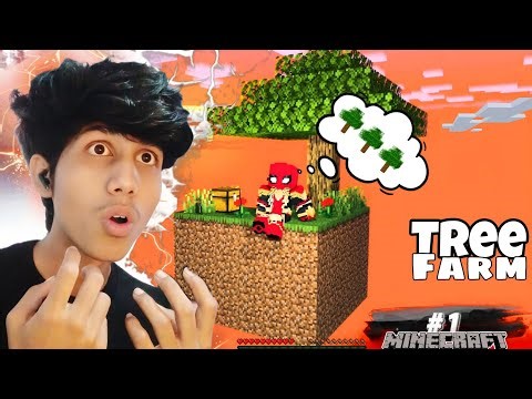 SkyBlock Unlimited Tree Farm..🌵#minecraft