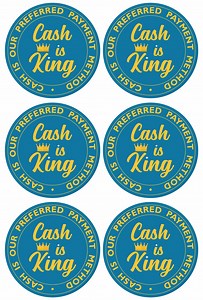 Cash is King Stickers, Preferred Payment Stickers for Small Business - Etsy Canada