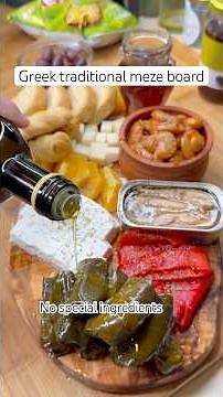 Greek traditional meze board, bring Greece to your table #eatlikegreek #greekauthenicfood