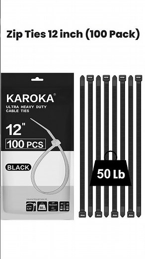 Zip Ties 12 inch (100 Pack)