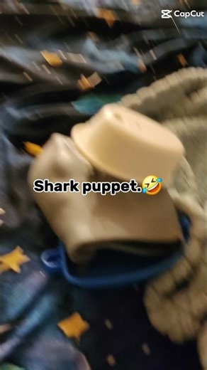 Shark puppet is a Turkey, not a pencil knot, a real shark puppet. Funny, yeah.🤣🤣🤣😂