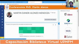 Pasos para ingresar a la biblioteca virtual y conocer un poco de todas las plataformas de contenido disponibles para los estudiantes. | Dirección de Formación Permanente UPNFM