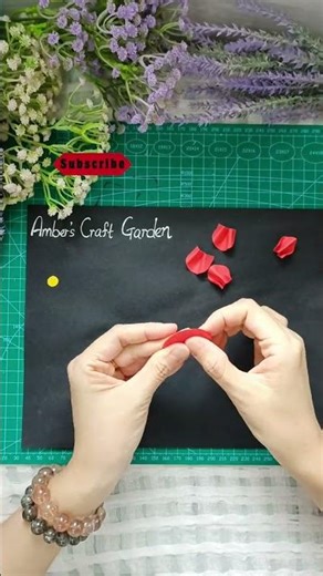 Easy Craft 23/100 Easy Paper Flower Craft ✂️ Kids DIY DIY彩纸小花 🌸 简单又可爱的亲子手工 #diy #handmade #craft