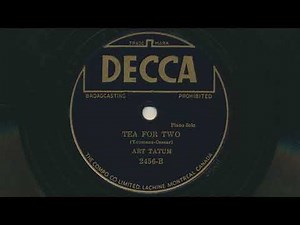 1939 ART TATUM Tea For Two - 78 RPM Record - Jazz Instrumental Piano Solo