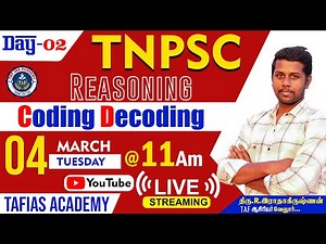 🔴TNPSC | REASONING | DAY 2 | REASONING - CODING DECODING | RADHAKRISHNAN SIR | TAF IAS ACADEMY