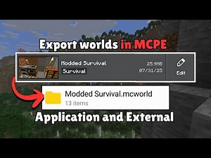 How Export or Back Up Minecraft Worlds on mobile! (Works for Application!)