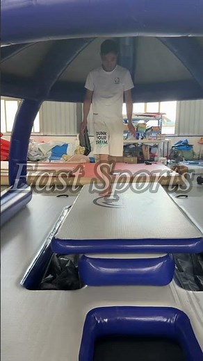 Floating inflatable platform Island dock for sea #inflatablegame#inflatabletoys
