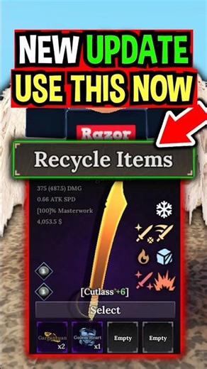 RECYCLE ITEMS UPDATE in The Forge Roblox