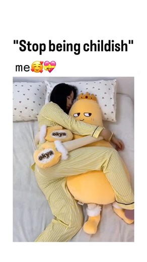 Kawai Plush India🎀 on Instagram: "“Stop being childish.” Me: okay… but only after one more cuddle 🥹💛🧸 Because healing your inner child is real. Because soft things make hard days easier. Because sometimes all you need is a hug you don’t have to explain. No stress. No noise. Just comfort, warmth, and a little bit of childish happiness wrapped in your arms ✨ Tag someone who would 100% do this too 😭💞 Send this to the friend who still loves cute things. Share this if you believe growing up doe