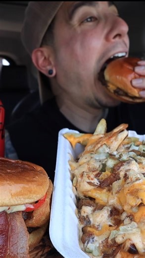 Eric Kavafian on Instagram: "EATING loaded double cheeseburger, cheeseburger & loaded rodzilla fries 🍟 @brewery_x"