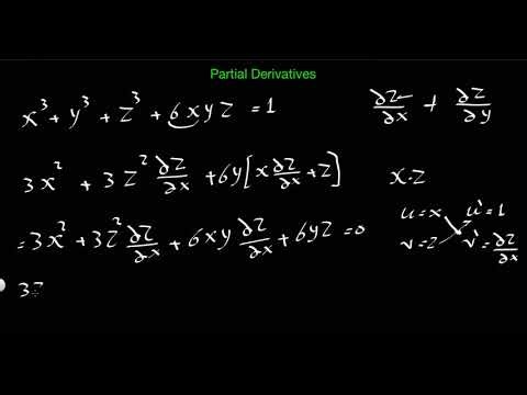 Partial Derivatives (first order Partial Derivatives)