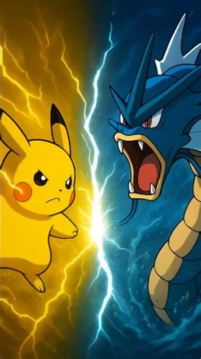 PIKACHU VS GYARADOS 😱⚡ | Troll Face Pokémon Shorts