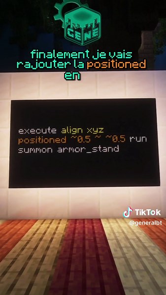 Tutoriel : Commande 'execute align/positioned' dans Minecraft