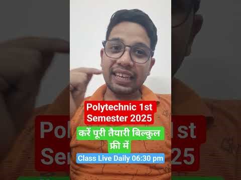 Free Preparation Polytechnic 1st Semester All Subject Complete Class Daily Live