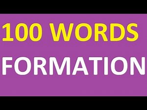 WORD FORMATION in ENGLISH. English grammar lessons for intermediate level and vocabulary