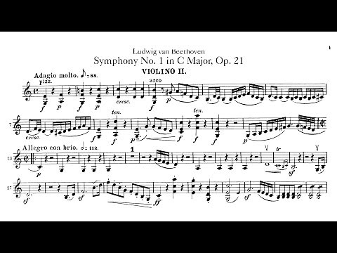 Beethoven Symphony No. 1【2nd Violin】 Op.21 C major sheet music