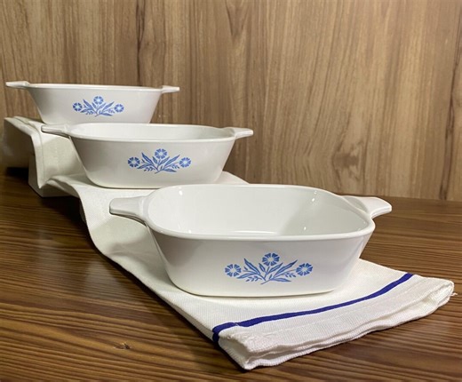 Vintage Corning Ware Blue Cornflower Set of 3 – 1.5 Cup Casserole Dishes – Made in Canada – Retro Kitchen Bakeware - Etsy