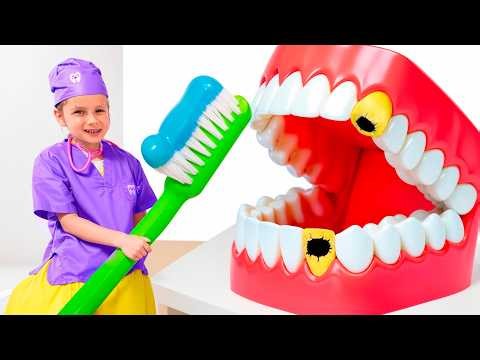 Maya und Mary besuchen den Zahnarzt – Zähne putzen Geschichte