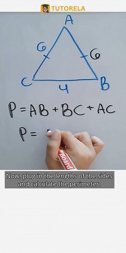 Calculating Perimeter of Isosceles Triangle ABC #Math #Triangle #TypesOfTriangles