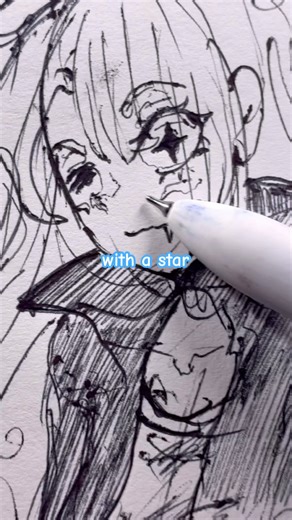 A goofy face and a cute face #art #sketch #drawing