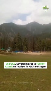 634K views · 338 reactions | Pahalgam Terror Attack: According to sources, militants opened fired at tourists in Baisaran, an off-the-road meadow in Pahalgam. The injured have been rushed to hospital. At least 26 people were killed and several others injured in a terrorist attack in south Kashmir’s Pahalgam on Tuesday. Police sources said that at least two of the injured are in critical condition. . . . . . . . . #pahalgam #blackday #jammukashmir #attack | Chandigarh Life | Facebook