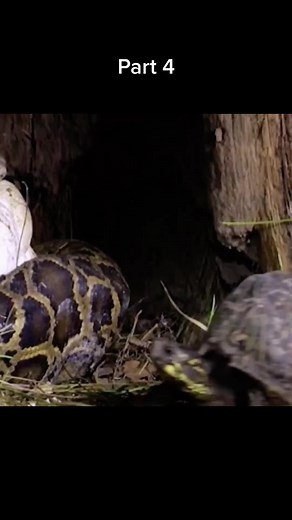 Turtle hunting python😱 #wildanimals #python #turtle #animals